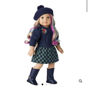American Girl Janie x Jack Tartan Plaid Party Skirt Green New Doll clothes